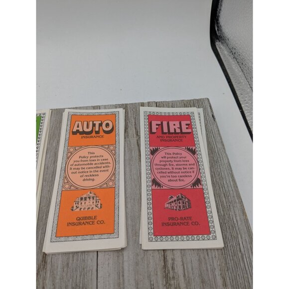 The Game of Life Replacement Parts 1979 Insurance Fire Auto Stock Promissory - Picture 5 of 7